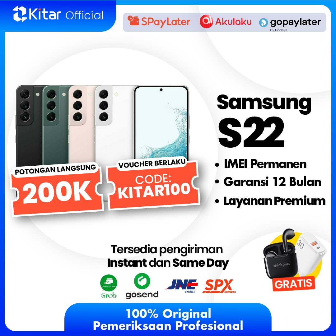 Samsung S22 Second Original Resmi IMEI Permanen + Garansi 1 Tahun Kitar