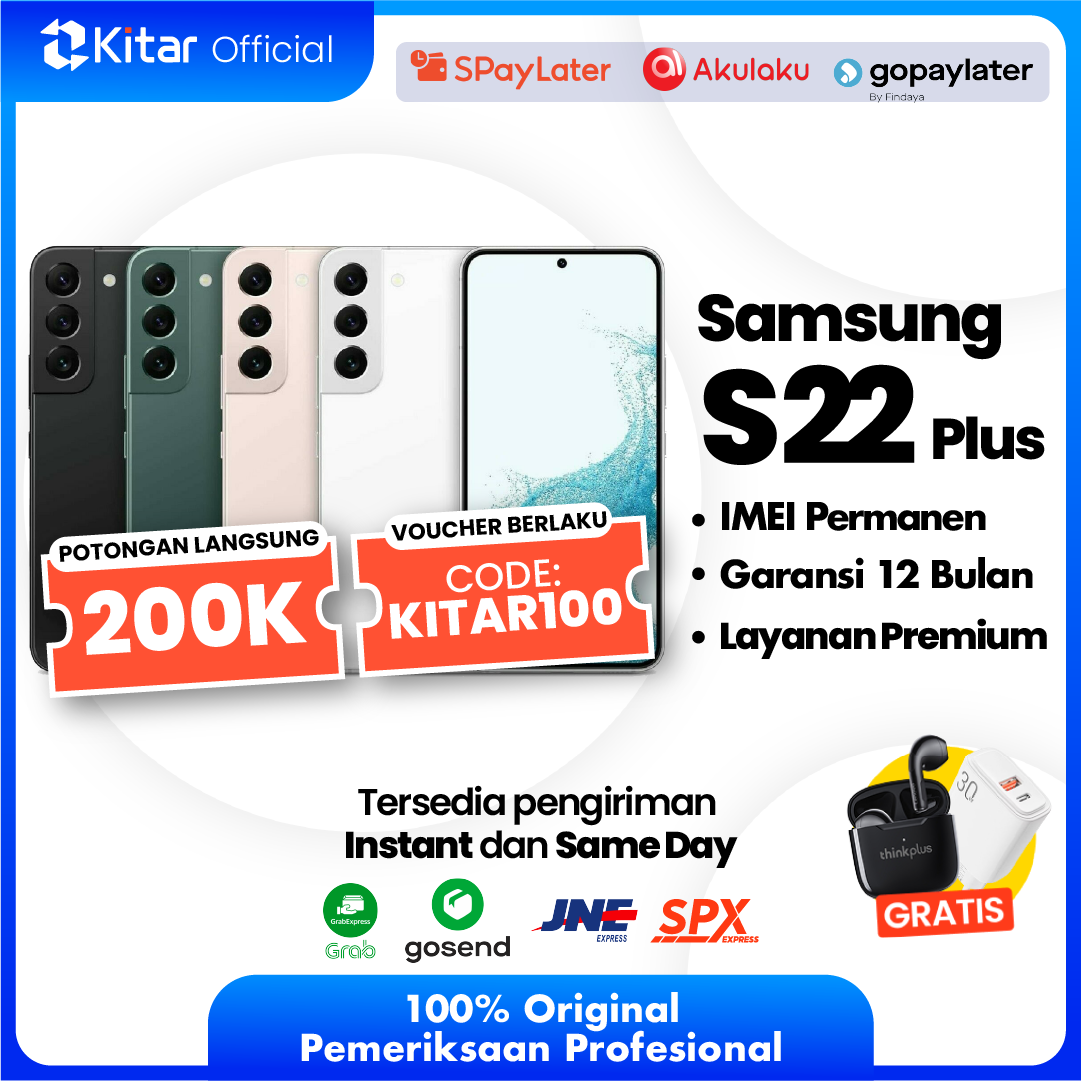 Samsung S22 Plus Second Original Resmi IMEI Permanen + Garansi 1 Tahun - Kitar