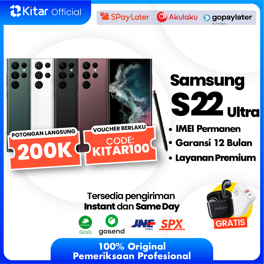 Samsung S22 Ultra Second Original Resmi IMEI Permanen + Garansi 1 Tahun - Kitar