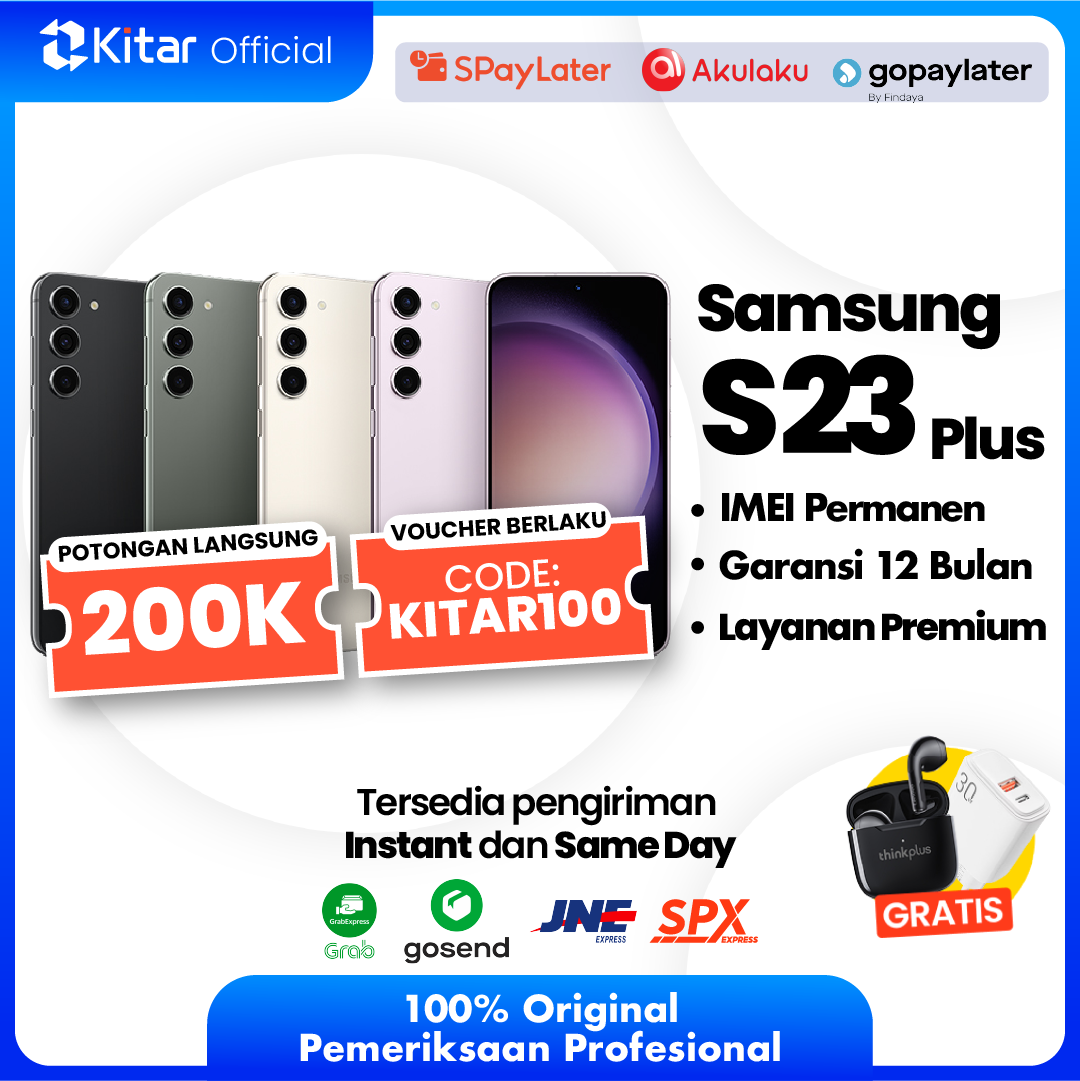 Samsung S23 Plus Second Original Resmi IMEI Permanen + Garansi 1 Tahun - Kitar
