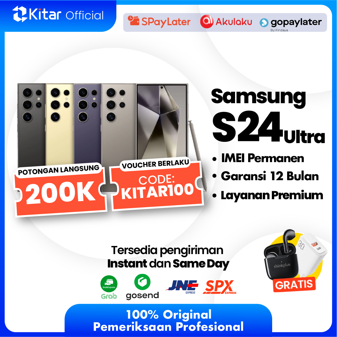 Samsung S24 Ultra Second Original Resmi IMEI Permanen + Garansi 1 Tahun - Kitar