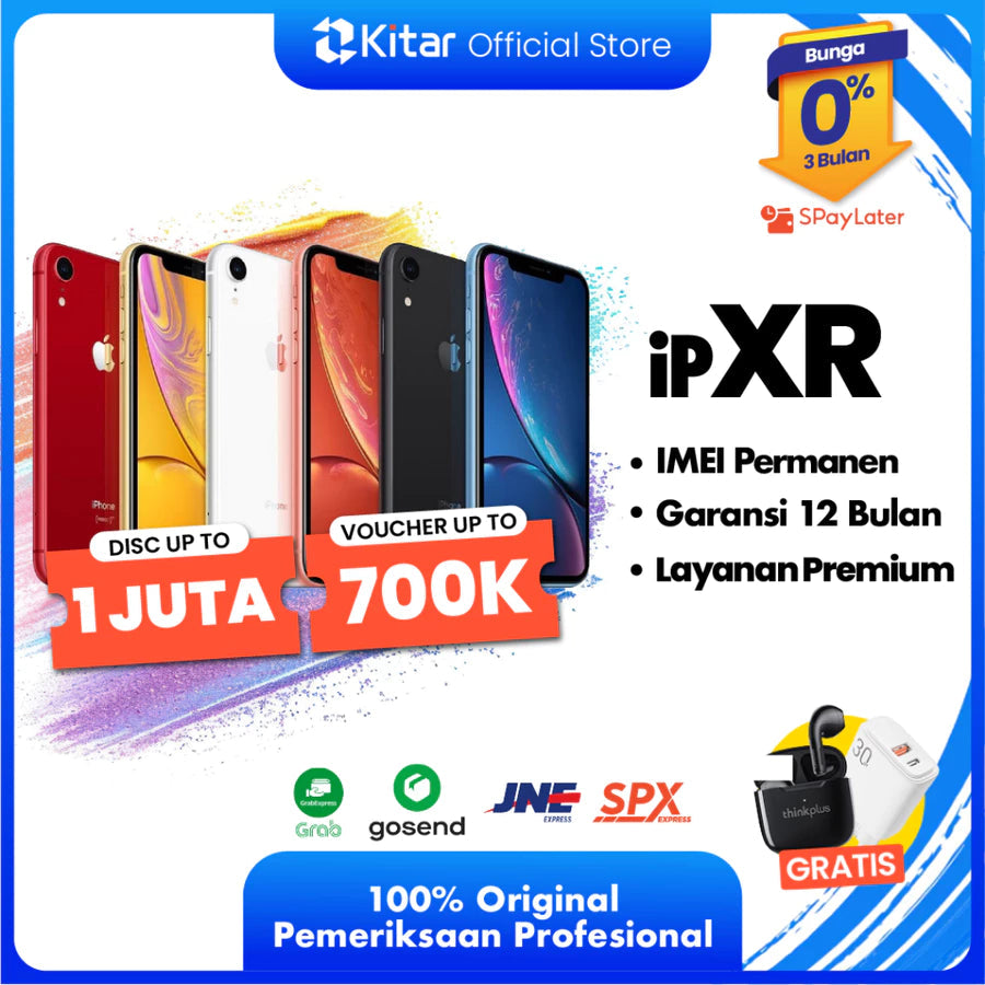 iPhone XR Second Original Resmi IMEI Permanen + Garansi 1 Tahun Kitar