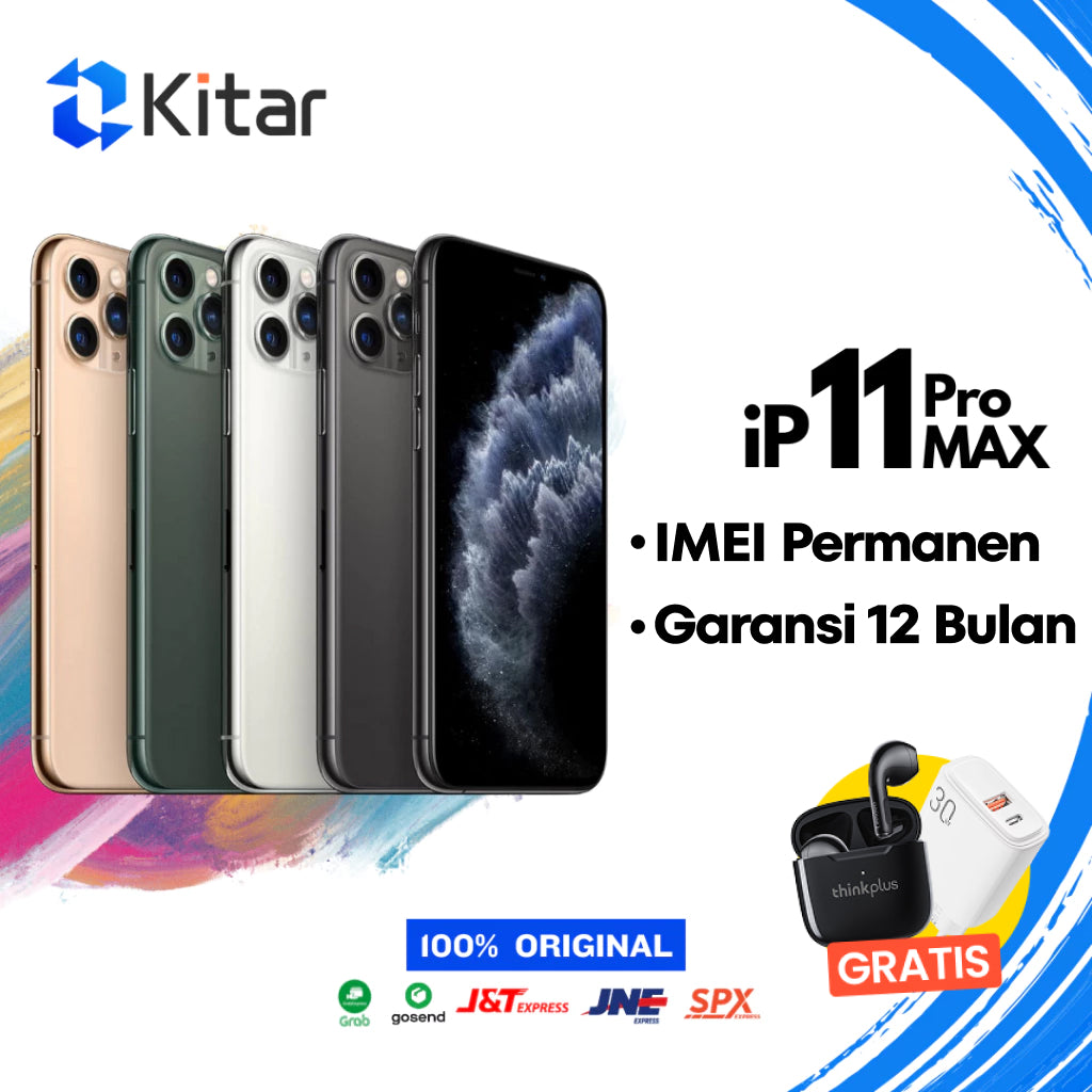 iPhone 11 Pro Max ex iBox Beacukai IMEI Permanen Garansi 12 Bln 100% Original Second IP Fullset