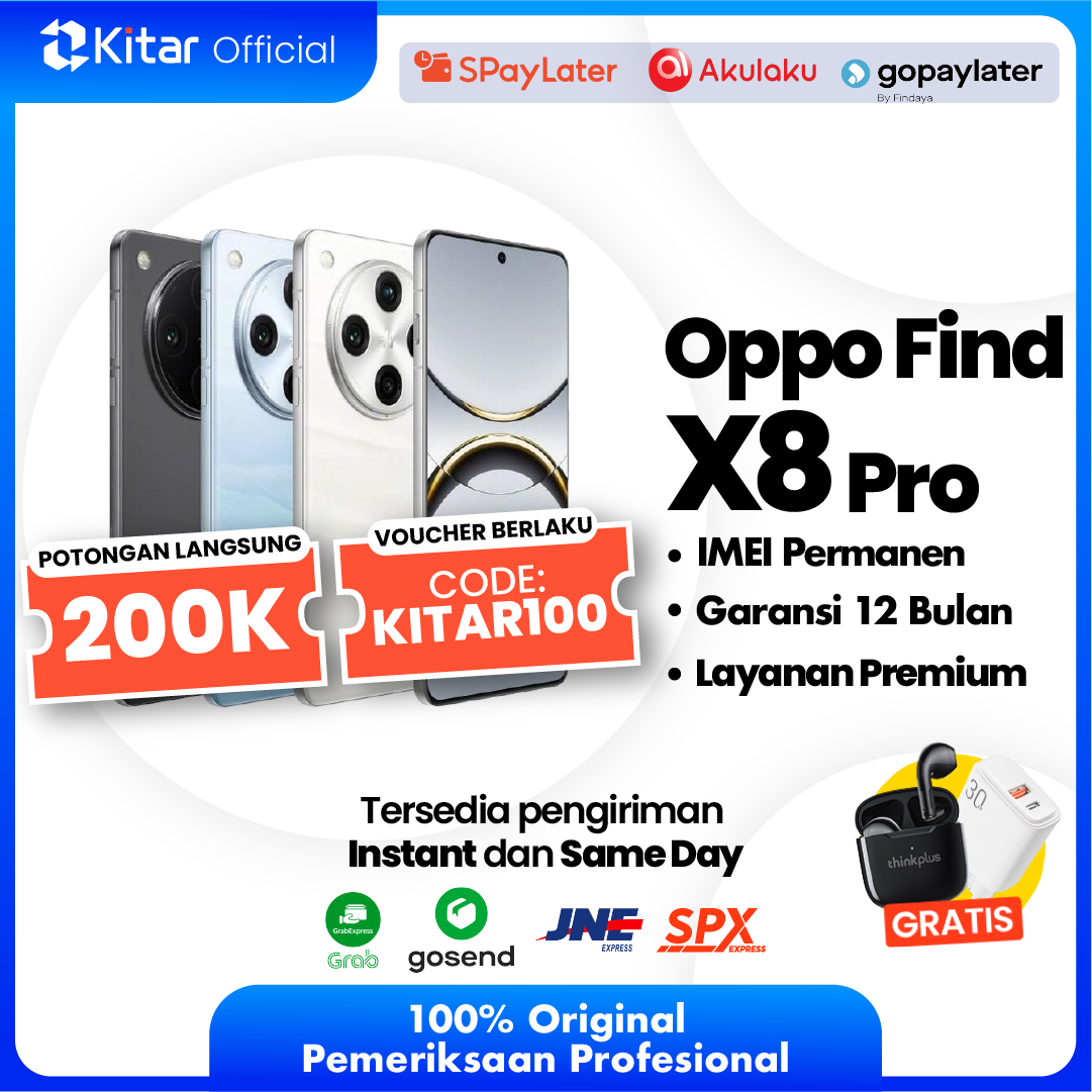 Oppo Find X8 Pro Second Original Resmi IMEI Permanen + Garansi 1 Tahun - Kitar