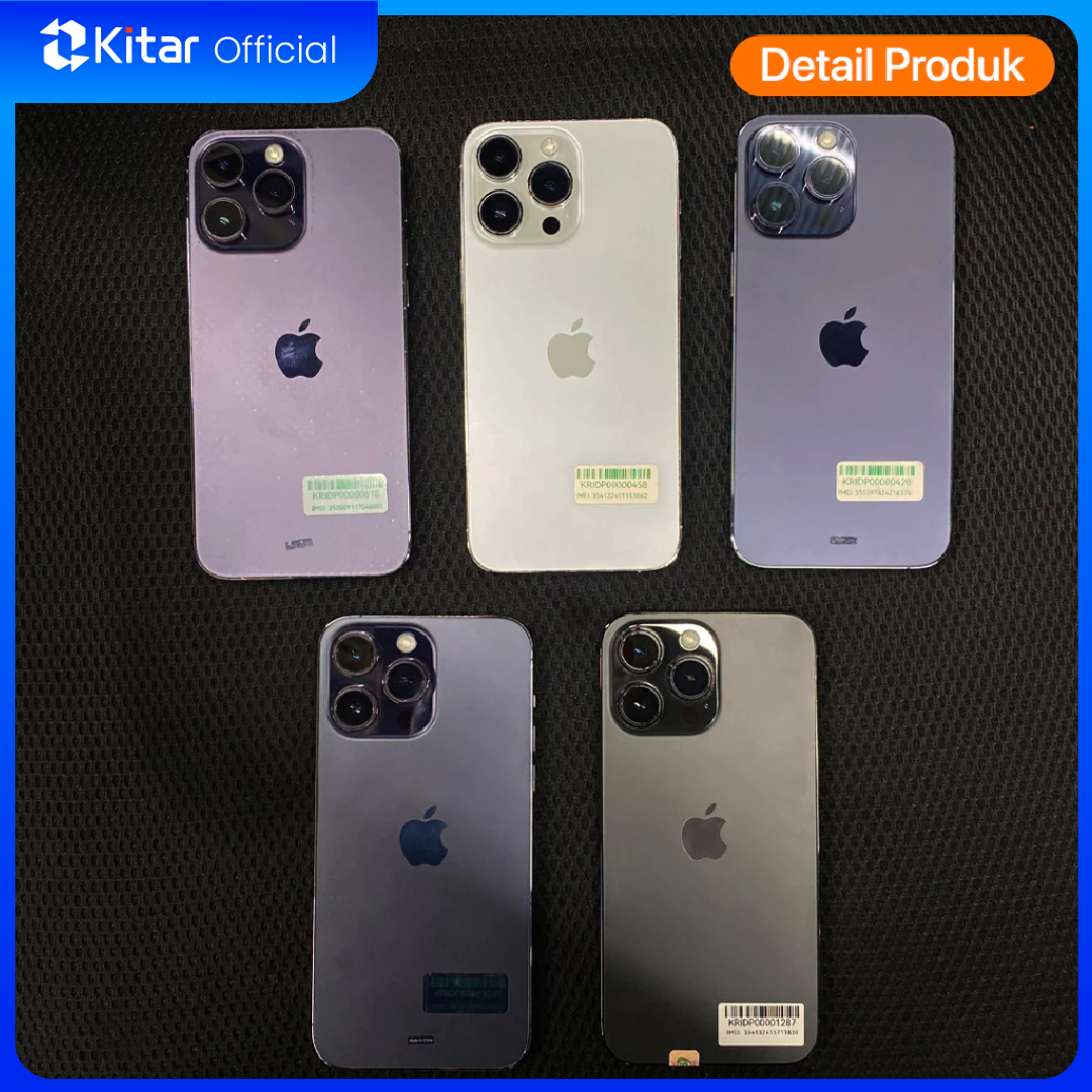 iPhone 14 Pro Max Second Original Resmi IMEI Permanen + Garansi 1 Tahun - Kitar