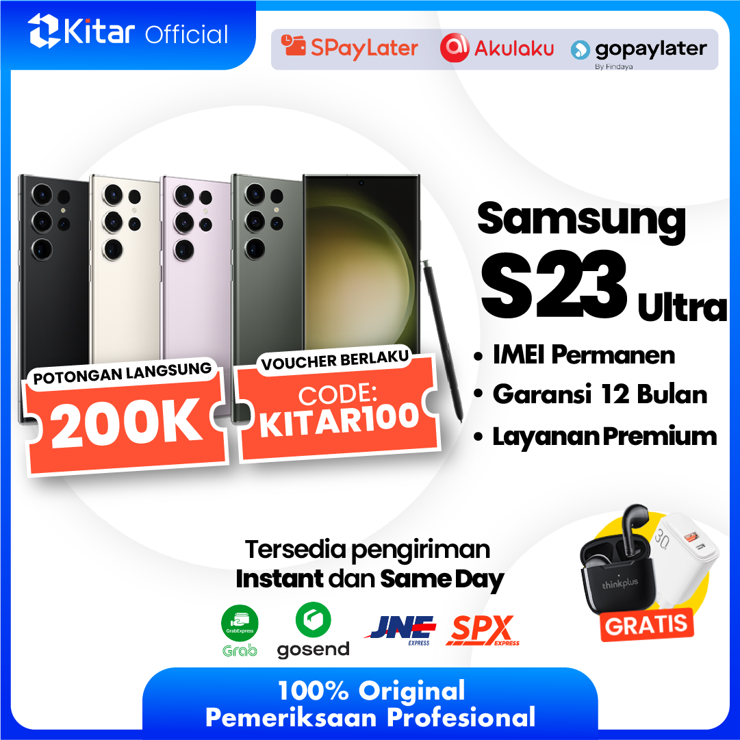Samsung S23 Ultra Original Second Resmi IMEI Permanen + Garansi 1 Tahun - Kitar