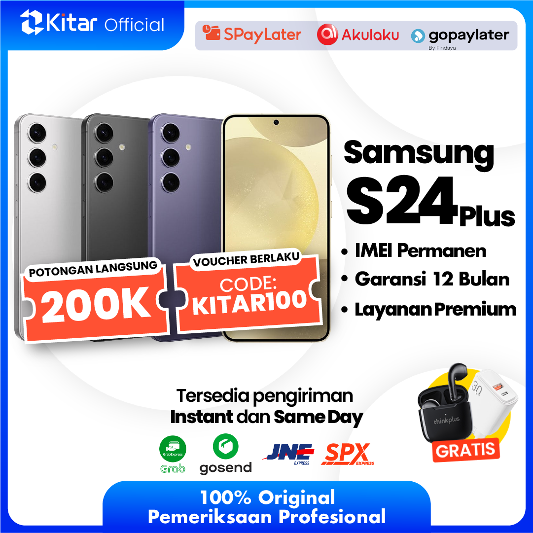 Samsung S24 Plus Second Original Resmi IMEI Permanen + Garansi 1 Tahun - Kitar