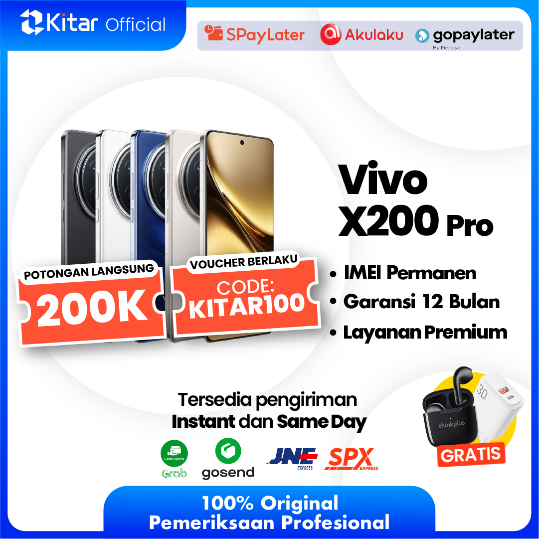 Vivo X200 Pro Second Original Resmi IMEI Permanen + Garansi 1 Tahun - Kitar