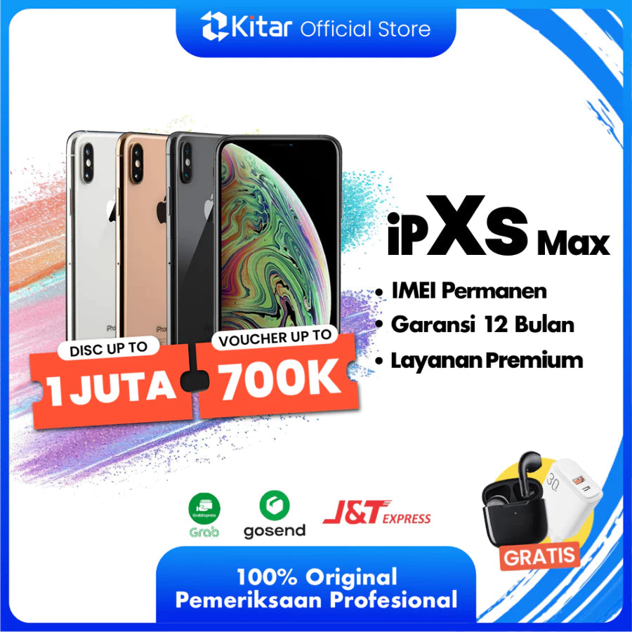iPhone XS Max Second Original Resmi IMEI Permanen + Garansi 1 Tahun Kitar